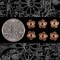 Antiqued Copper Plated Brass 8mm Floral Five Leaf Leafy Brass Bead Caps - Set of 12 - C-BC10